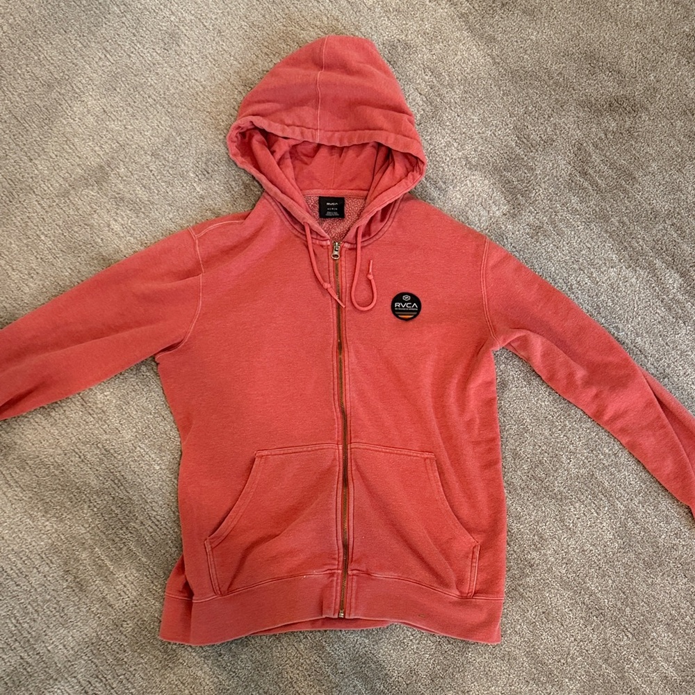 RVCA Red Hooded Sweatshirt
